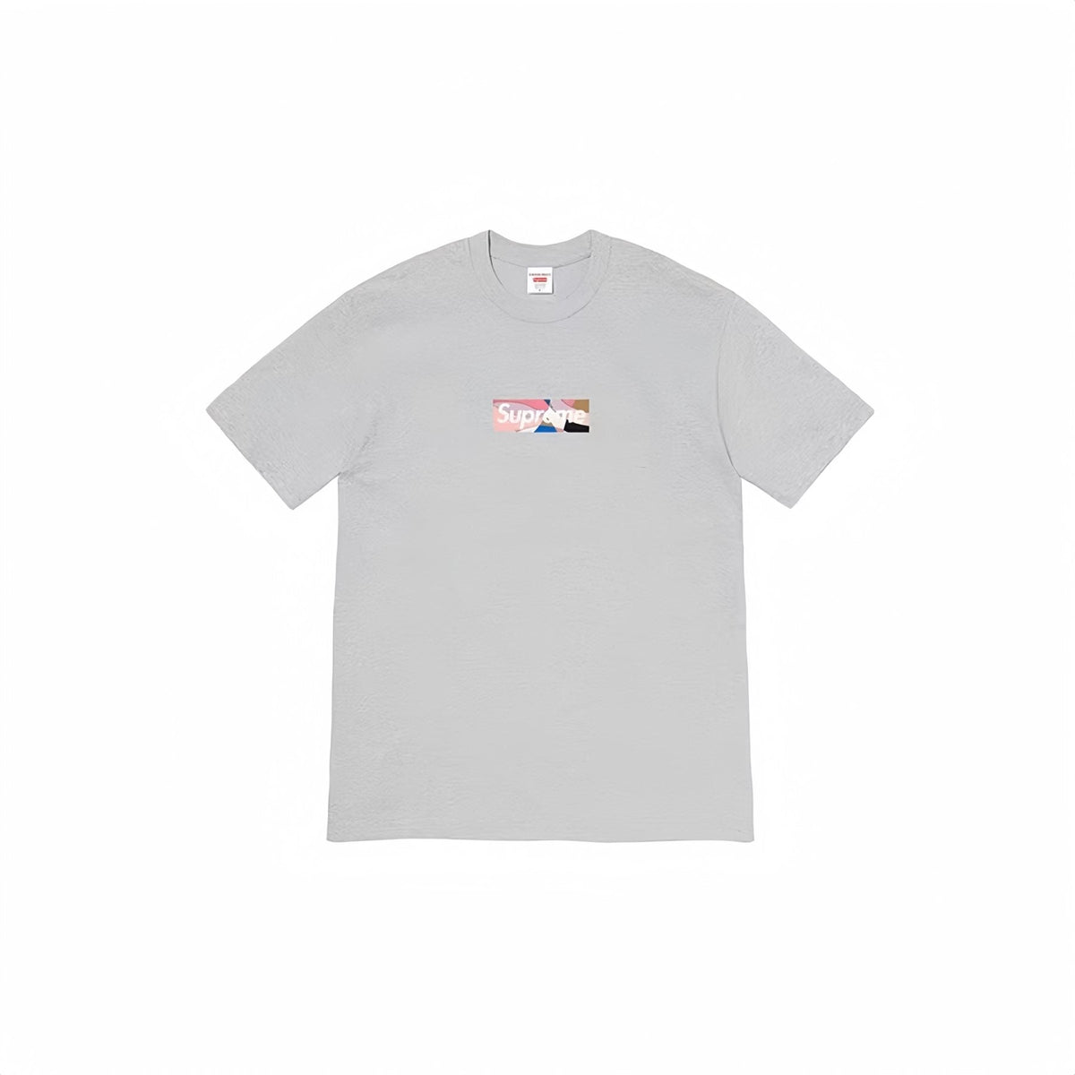 Supreme Pink Multicolor Box-Logo T-Shirt — front